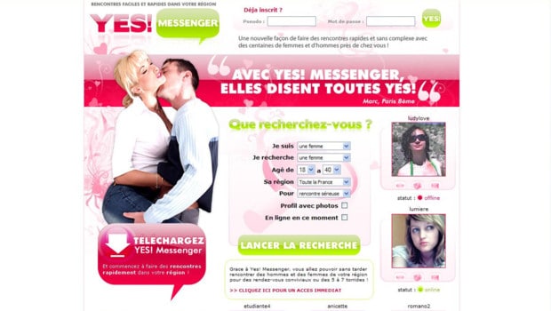 YesMessenger : Le MSN Messenger de la rencontres en ligne