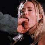 Gif porn of the famous technique of the finger in the mouth