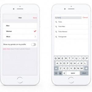 tinder ouvert aux transgenres