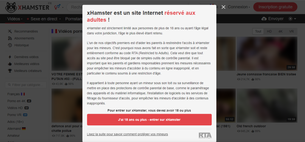 xhamster avis site porno