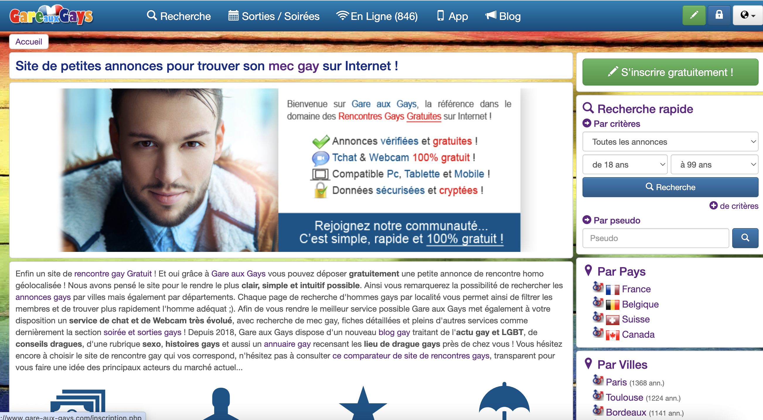 Gare aux Gays – Avis sur le site d’annonces LGBT
