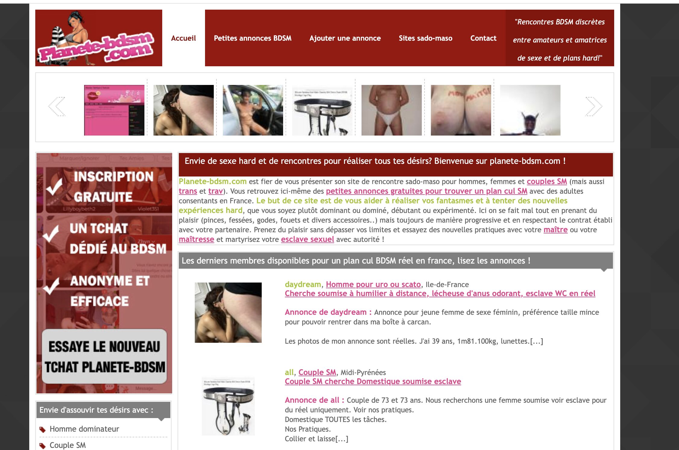 Planete BDSM – Avis sur le site pour sado maso