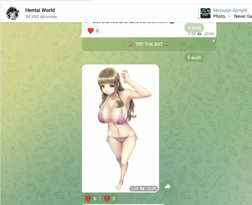 hentai world telegram sexe