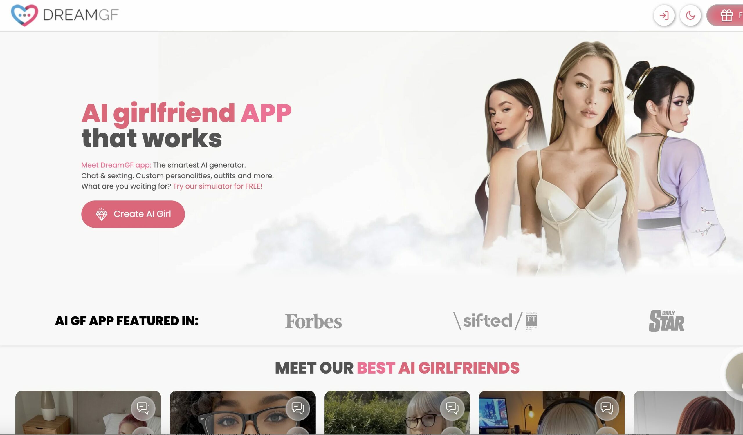 DreamGF AI : avis sur cette petite amie virtuelle orientée flirt et NSFW
